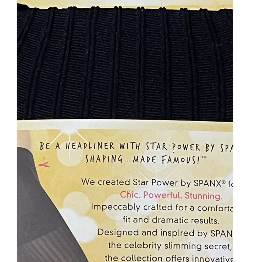 TWO Spanx Star Power Center-Stage Patterned Shaping Tights Ribbed Row Size E NEW
